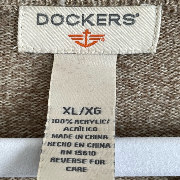 😀 DOCKERS SWEATER MEN’s (XL) PREOWNED MULTI-Browns GREAT CONDITION - Picture 4 of 4